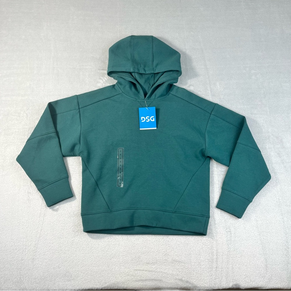NWT DSG Girls Cropped Hoodie Dark Green Size Small Soft Cozy Active Sweatshirt